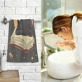 thumbnail image 7 of Yayeee 100% Cotton Hand Towels for Bathroom 16" x 28" Soft Absorbent Kitchen Towel, Orange Halloween Cat, 7 of 7