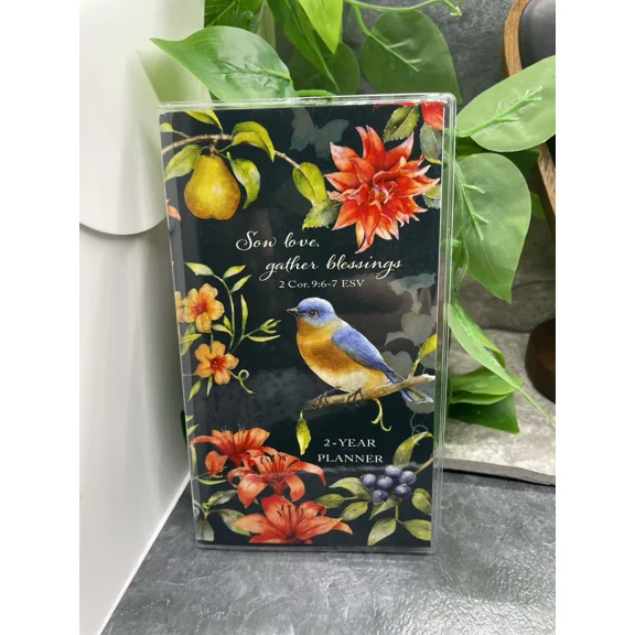 2 Yr Pocket Planner 2025-2026 Calendar Scripture Bible Verse 2 Cor.9:6