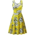 thumbnail image 3 of yoeyez Robes d'Été pour Femmes - 2024 Mode Robe Midi Bohème Imprimé Floral Col Rond Sans Manches Robe d'Été, 3 of 5