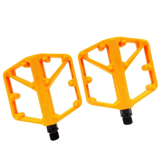 Pedales de bicicleta ligeros de nailon antideslizantes de alto rendimiento para BMX Naranja