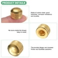 thumbnail image 2 of 25-Pack Threaded Cap Nuts, M6x14mm Screw Caps for Light Fixture, Female Knurled Knob Nut for Ceiling Light Cover Replacement [Bright Gold], 2 of 7