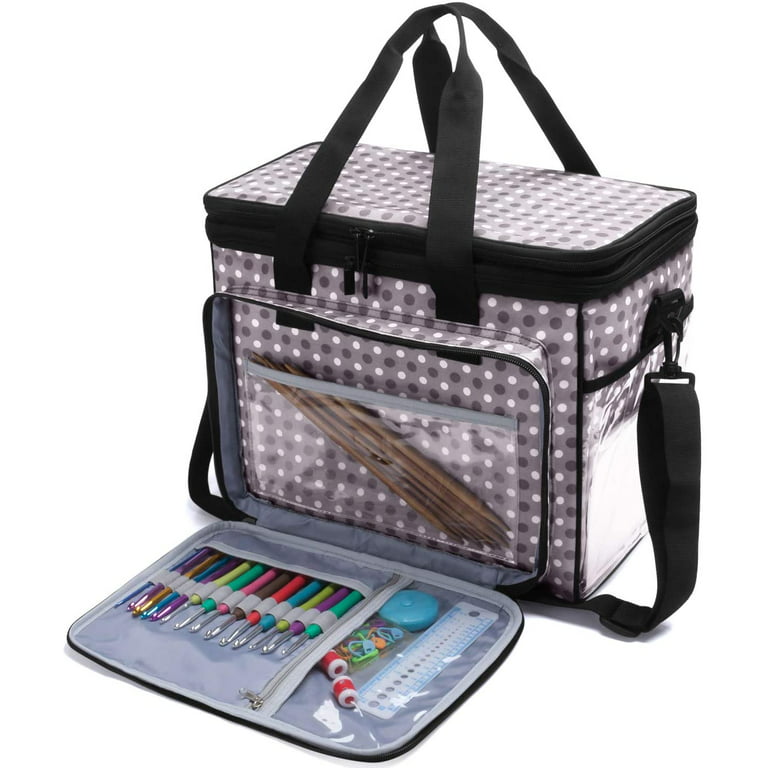 Storage Bag Wear Resistant Dust-proof Knitting Organizer Tote Bag  Lightweight