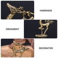 thumbnail image 2 of LABSERRON 1PC Small Brass Metal Statue Ornament Deer Home Decor Bronze 6.75x3.78Cm, 2 of 8