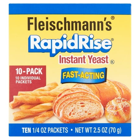 Fleischmann's RapidRise Fast-Acting Instant Yeast, 10 count, 1/4 oz