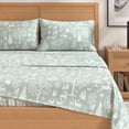 thumbnail image 2 of Linery & Co.  Winter Turkish Cotton Double-Brushed Flannel Bed Sheet Set Enchanted Woods - Blue California King Flannel Novelty Cabin & Lodge,, 2 of 5