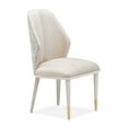 thumbnail image 3 of Lisbon Set of 2 Chenille Dining Side Chairs - Opal/Silken Matte Cream, 3 of 13
