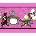 thumbnail image 1 of IBA Indianbeautifulart Rose Instruments de Musique et Chat Animal Tissu en Velours Toile de Couture Dentelle Confection Imprimée Couture Dentelle 9 Yards 3 Pouces, 1 of 2