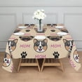 thumbnail image 3 of Dog Mom Square Tablecloth,Waterproof Square Table Cover,Wipeable Spillproof Washable Table Cover for Home Kitchen Party Decor 60"x60"(152x152cm), 3 of 6