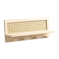 thumbnail image 4 of Perchero de pared con estante, ganchos de pared con estante, ahorro de espacio con 4 ganchos, perchero de entrada para toallas de guardería Color de la madera, 4 of 8