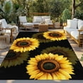 thumbnail image 3 of Fsddascl Spring Sunflower Outdoor Rug for Patio/Deck/Porch, Non-Slip Large Area Rug 4 x 6 Ft, Black Vintage Abstract Painting Indoor Outdoor Rugs Washable Area Rugs, Reversible Camping Rug Carpet, 3 of 5