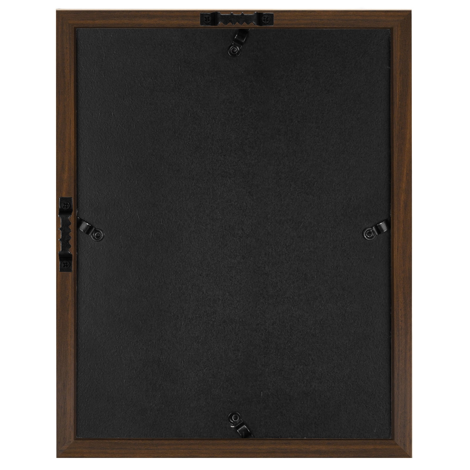 Americanflat 11x14 Shadow Box Frame in Walnut with Soft Linen Back - Composite Wood with Polished Glass for Wall and Tabletop