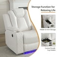 thumbnail image 5 of Othniel Power Reclining Loveseat Sofa with Bass Speaker,LED Light,USB Port,Cup Holder White, 5 of 5