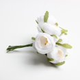 thumbnail image 3 of Rose Buds Flor Artificial Nupcial Ramo Hecho en hogar Decoración De Bricolaje Blanco Soledad Flores artificiales de la seda de Rose, 3 of 7