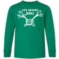 thumbnail image 3 of Inktastic Life Behind Bars Motorcycle Long Sleeve Youth T-Shirt, 3 of 5