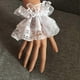 thumbnail image 3 of 2pairs Lace Wrist Cuff Lace Elastic Floral Layered Wrist Cuffs Women's Short Lace Floral Fingerless Wrist Cuff for Wedding Party Club Hallowmas Banque, 3 of 5