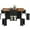 67" Brown, variant on UFORIC 5 Pcs Folding Dining Table Set with 4 Chairs, 55'' Drop Leaf, Storage Racks, Wheels, Brown