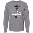 thumbnail image 3 of Inktastic Pittie Life is Ruff Spotted Pit Bull Long Sleeve T-Shirt, 3 of 5