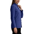 thumbnail image 7 of Women's Oversized Tshirts Mandarin Collar Frog Button Long Sleeve Top Long Sleeve Shirts for Women, 7 of 7