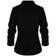 thumbnail image 3 of Blazers For Women Business Casual Sevevn Women's Pleated Sleeves Work Office Coat Suit Jacket, 3 of 3
