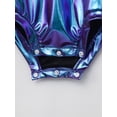 thumbnail image 6 of Hansber 2Pcs Metallic Outfit for Baby Girls Sparkly Romper Toddlers Birthday Party Fancy Dress Up Blue 6-12M, 6 of 7