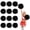 Black, variant on 12 Pcs Cheerleading Pom Poms,13.7inch Cheerleading Handheld Squad Pompoms for Sports Team Cheer Spirit Games Dance Party Adults