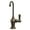 Pewter, variant on Point of Use Instant Hot Water Faucet with Gooseneck Spout and Self Closing Handle - Polished Chrome