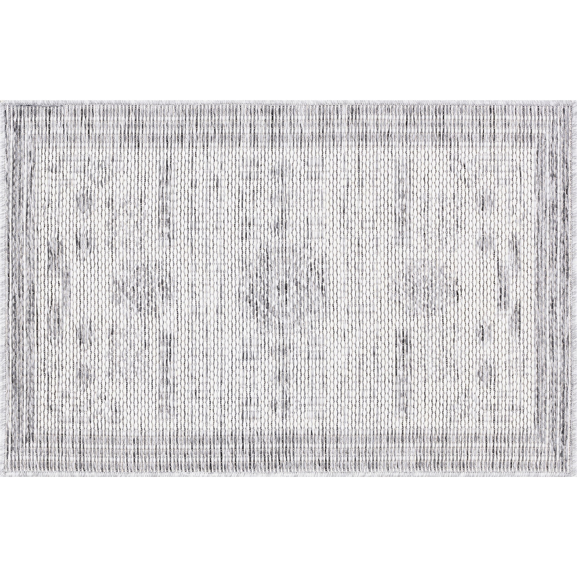 Bliss Rugs Bailey Transitional 2' x 3' Gray and White Indoor Outdoor Area Rug