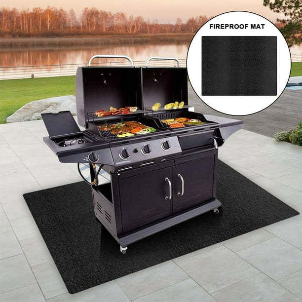 Yipa Gas Grill Floor Mat, Gas Grill Splatter Mat,Fireproof Heat