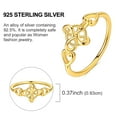 thumbnail image 4 of MULA Originla 925 Sterling Silver Golden Knot Finger Ring For Women Birthday Gfit Jewelry, 4 of 6