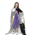 thumbnail image 4 of Honeii Colors Cats Print Poncho Cape, Cloak Coat, Snuggly Hooded Wearable Blanket, Hooded Cape For Teenagers,Halloween Costumes-Small, 4 of 7