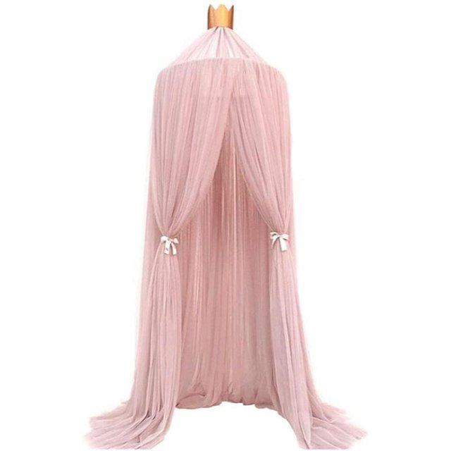 Ciel de lit princesse avec dentelle, moustiquaire pour enfant, rond, dôme, tente de jeu, décoration à suspendre pour bébé enfant, intérieur et extérieur esquí esquí Gafas de esquí