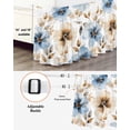 thumbnail image 3 of Blue Brown Spring Floral Bed Skirt King Size, Summer Botanical Watercolor Wrap Around Bed Skirting with Adjustable Elastic Strap, Dust Ruffled Pleated Bedskirts 18 Inch Drop for Bedroom King Beds, 3 of 9