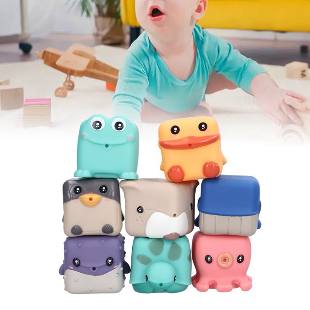 Toddlers Chewing Toys, Safe Helpful Educational Baby Soft Blocks Adorable Animal Type For 6-12 Months Infants