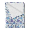 thumbnail image 2 of Poppy Flower Soft Flannel Fleece Throw Blanket, Abstract Poppys Pattern with Freshly Blossoming Buds, Cozy Plush for Indoor and Outdoor Use, 60" x 80", Blue Violet and Coconut, by Ambesonne, 2 of 5