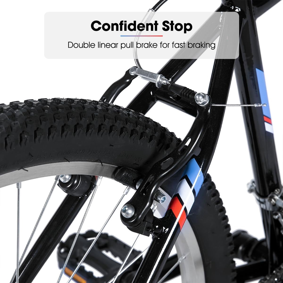 HILAND 26 inch Mountain Bike for Men Women, 18 Speeds High-Carbon Steel Frame, Sport Cycling MTB Bicycle for Adult