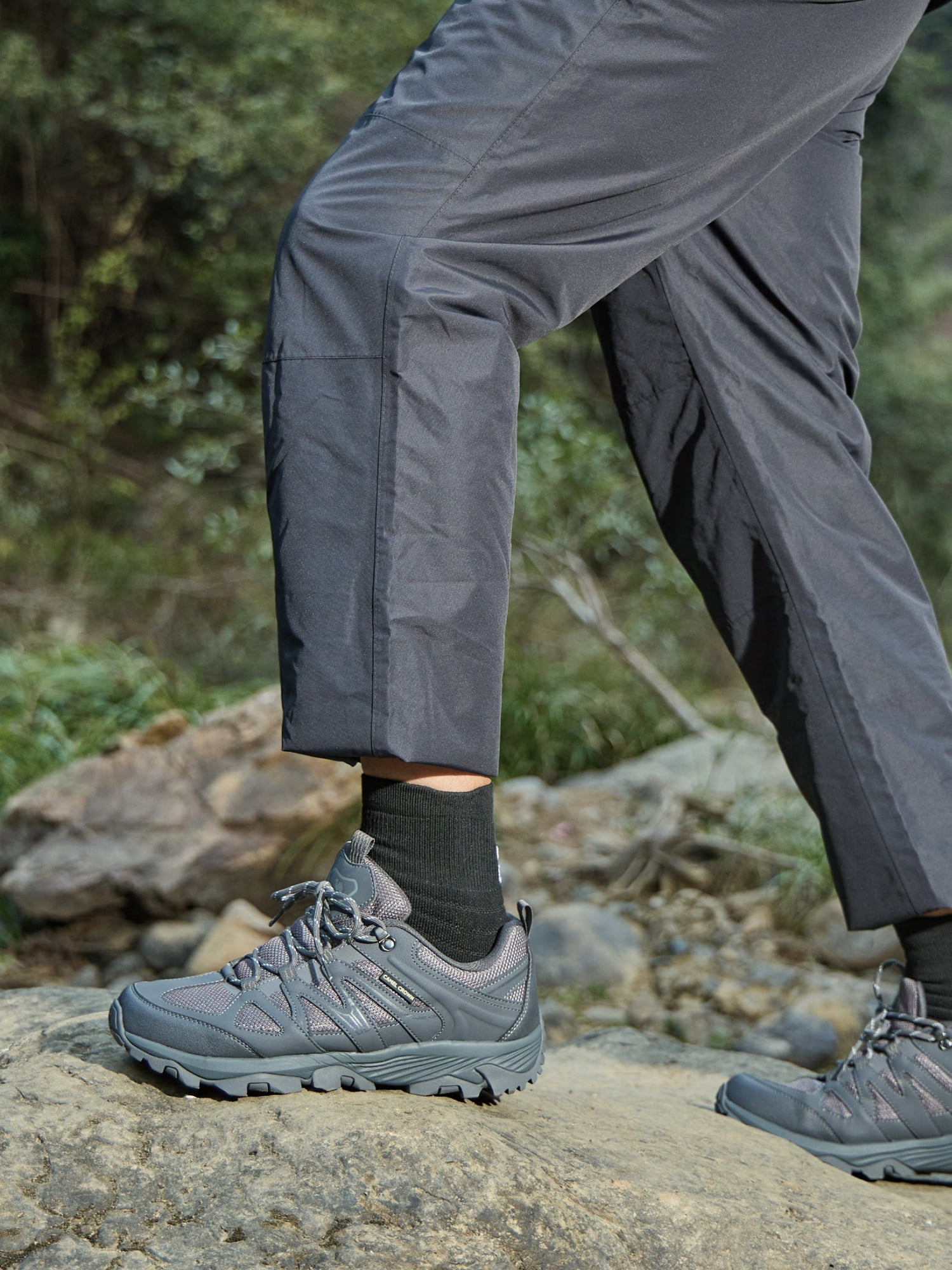 CAMEL Men's Hiking Shoes Comfort Sneakers Male Breathable Athletic Shoes Outdoor Running Walking Gray