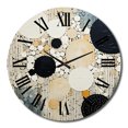 thumbnail image 2 of Designart "Medley in Monochrome III" Abstract Collages Oversized Wall Clock, 2 of 6