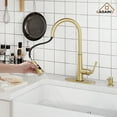 thumbnail image 4 of CASAINC Single Handle Kitchen Faucet with Pull Down Sprayer, Touchless Sensor, Soap Dispenser, Deck Mounted, Brushed Gold, 4 of 4