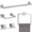 Brushed Nickel-Set A-5-pieces Set, variant on 5-pieces Set Brushed Gold Set A Bath Hardware Accessory Set