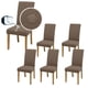 thumbnail image 1 of 6 Fundas Elásticas para sillas de comedor, Impermeables , Protege y brinda un nuevo estilo a tus sillas. Mod. Café Claro, 1 of 1