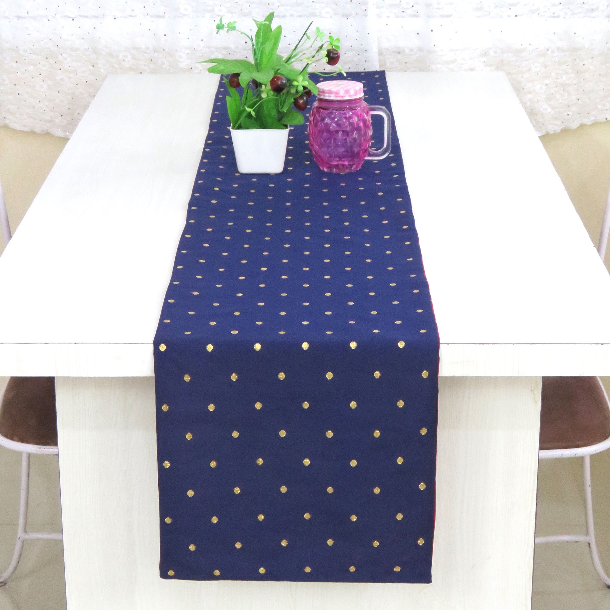 Oussum Table Runner Brocade Silk Dining Table Cloth Kitchen Dinning