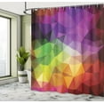 thumbnail image 5 of Ambesonne Colorful Shower Curtain, Geometry Shape Polygon, 69"Wx84"L, Multicolor, 5 of 5