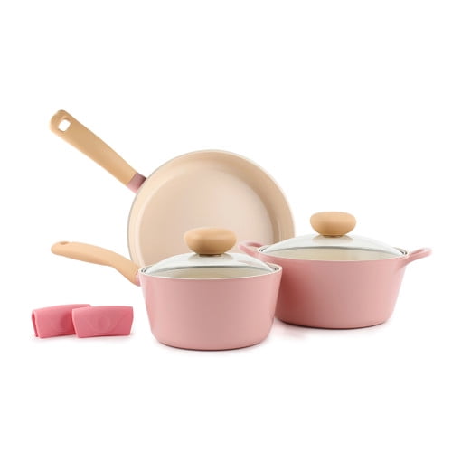 Retro 5pc Cookware Set in Pink