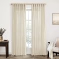 thumbnail image 1 of Cortinas XTMYI Coastal de lino transparente, color beige arena, 260 cm, 2 unidades, 1 of 8