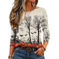 thumbnail image 2 of Halloween Crewneck Sweatshirt for Women 2026 Long Sleeve Funny Graphic T-Shirt Casual Tunic Tops Adult, 2 of 6