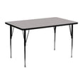 thumbnail image 1 of 24''W x 48''L Rectangular Grey HP Laminate Activity Table - Standard Height Adjustable Legs, 1 of 3