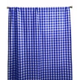 thumbnail image 2 of Poplin Gingham Checkered Window Curtain 56 Inch Wide Royal Blue, 2 of 4