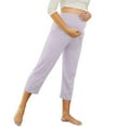 thumbnail image 6 of Vividxx Yoga Solid Color Women Capri Trousers Workout Pregnancy Maternity Capri Pants With Pocket Cozy Mother-to-be Pants, 6 of 9