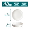 thumbnail image 6 of Vancasso Pasta Bowls Set of 6, 48 oz Stoneware Salad Bowls with Wide and Shallow, Large Serving Bowls, Soup Bowls, Microwave & Dishwasher Safe, White, 6 of 7