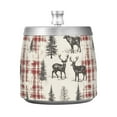 thumbnail image 7 of Yayeee Ashtray with Lid for Cigarette Smokeless Stainless Steel Home Ash Holder, Beige Deer, 7 of 7